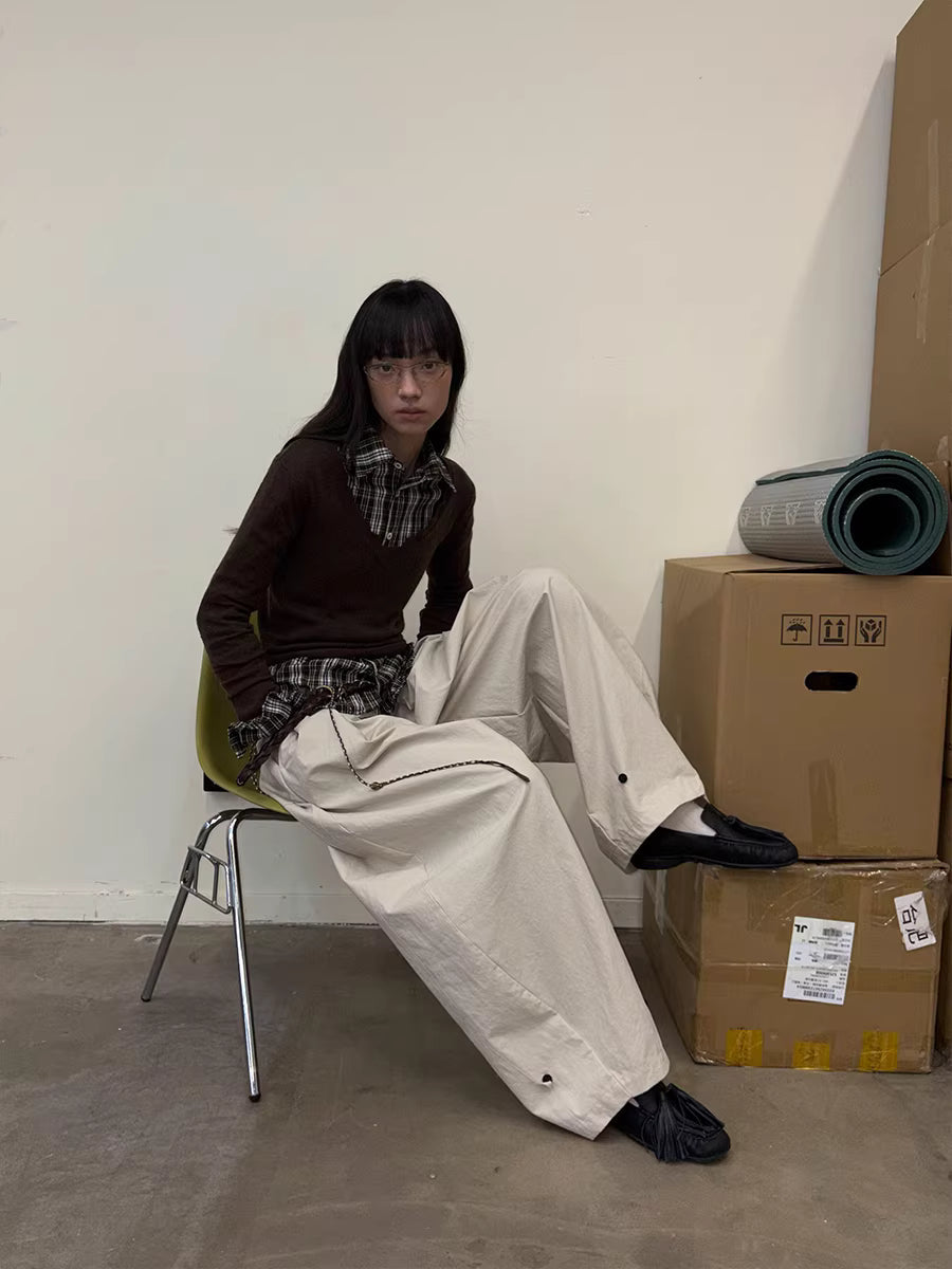 Lantern Trousers in Khaki or Soft Sand