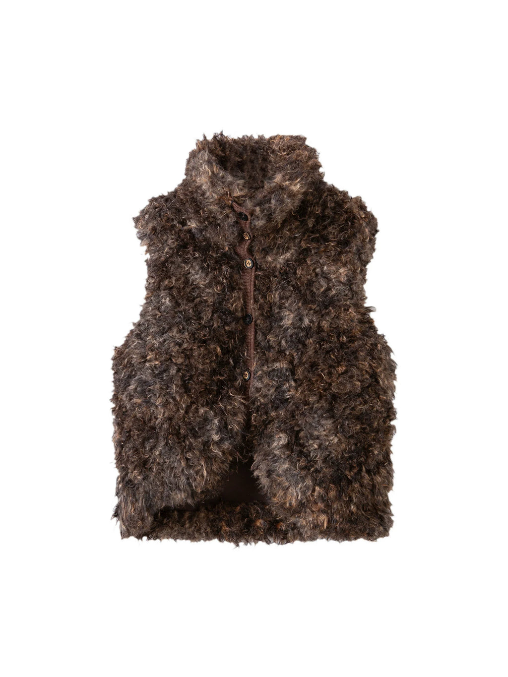Mottled Faux Fur Vest