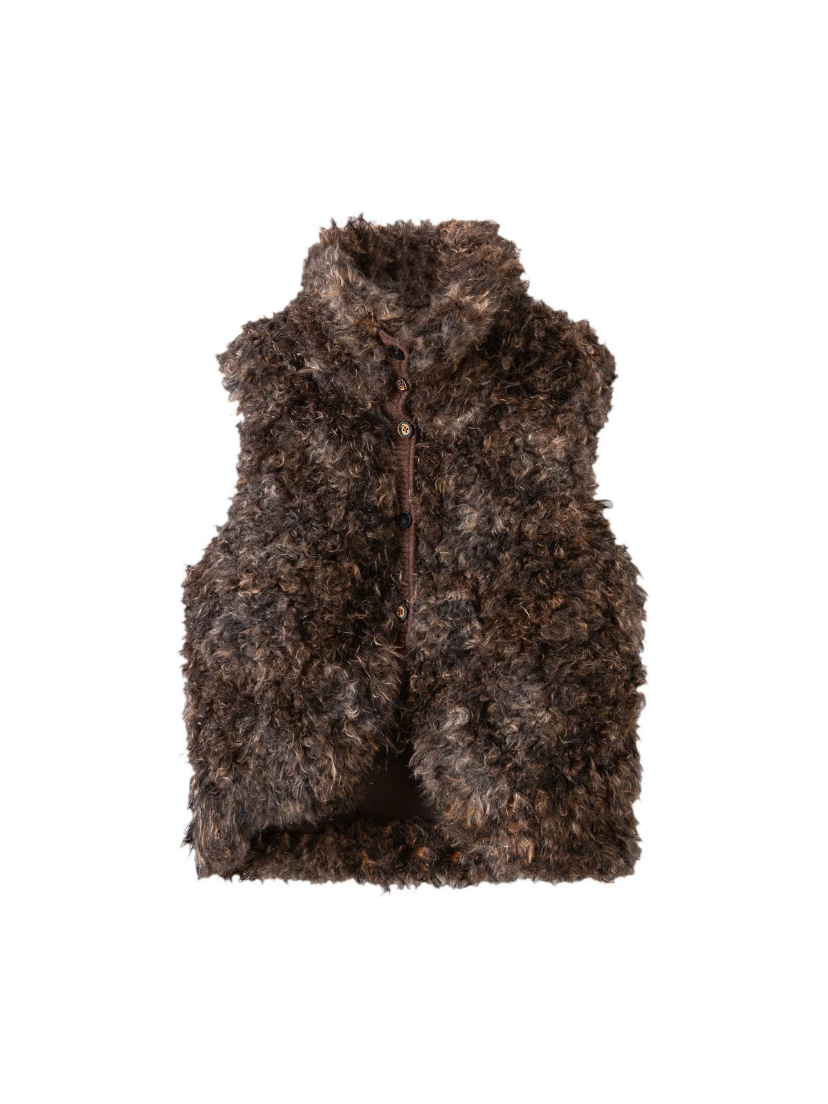 Mottled Faux Fur Vest