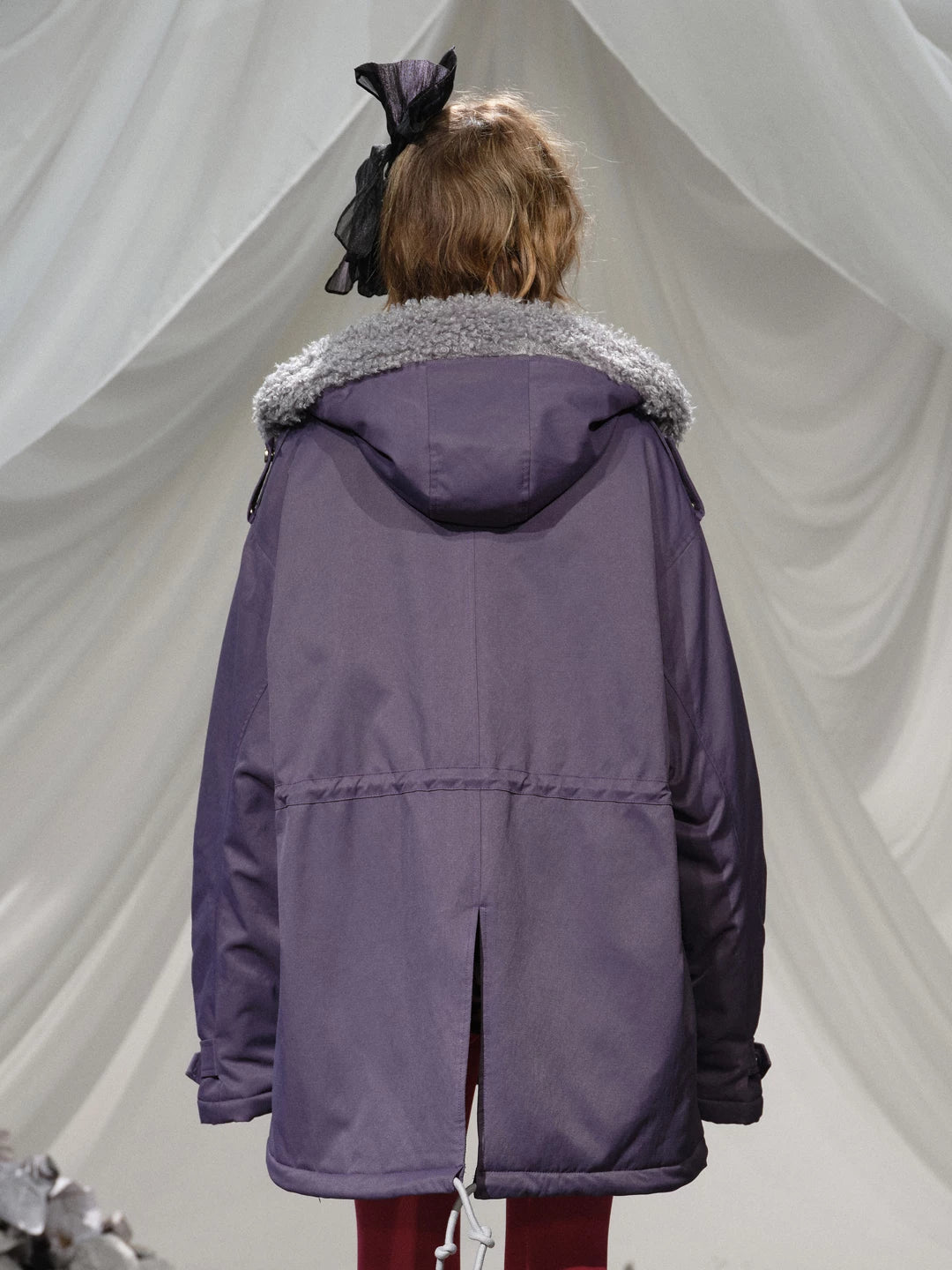 HOODED WOOL COTTON JACKET