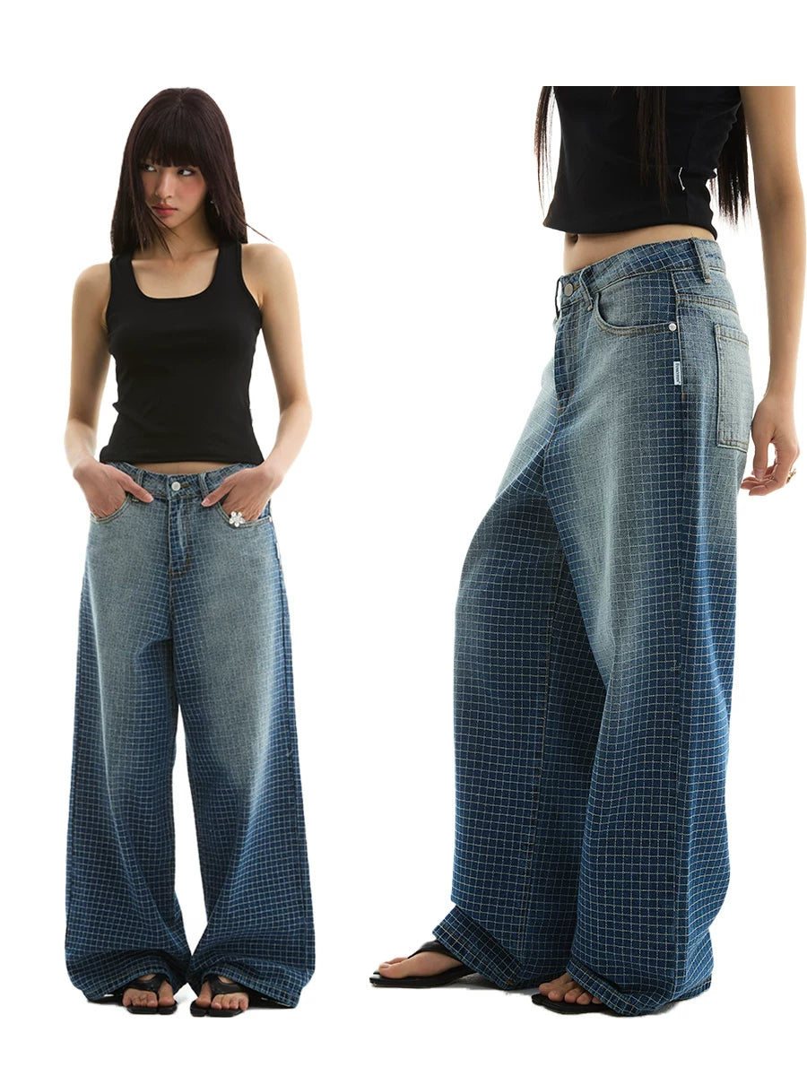 FUNKYFUN | GRADIENT BLUE STRAIGHT LEG JEANS【ID:TN00169】