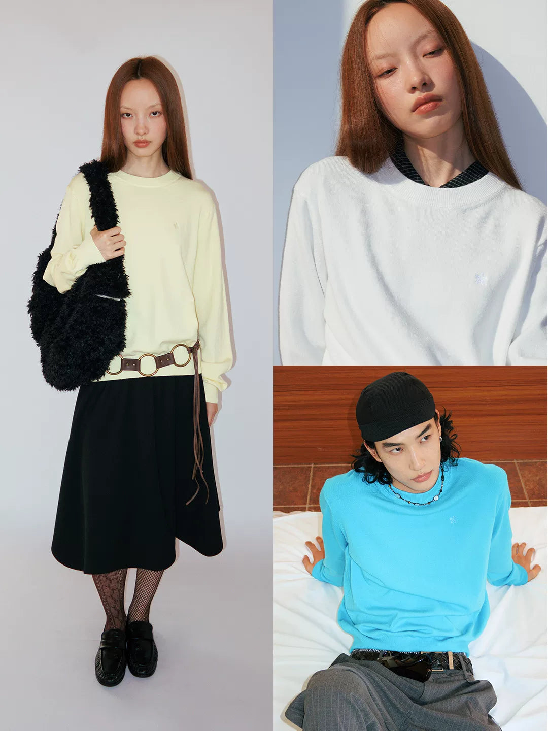 FUNKYFUN | COLORFUL EMBROIDERED KNIT SWEATER【ID:TN00177】