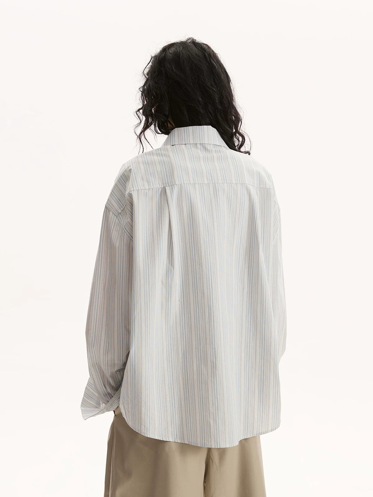 RETRO STRIPED CASUAL SHIRT JACKET