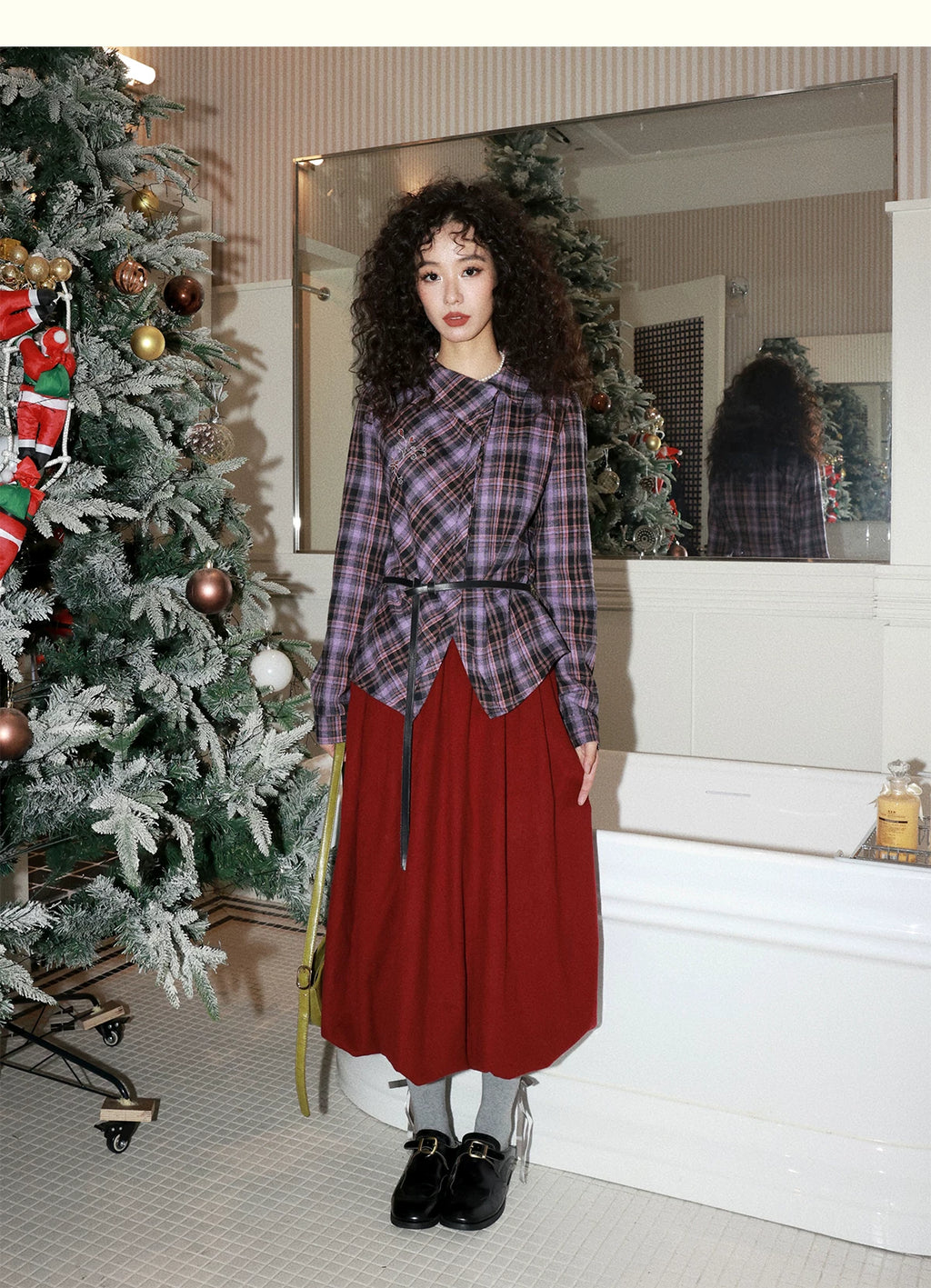化学少女 | PLAID LONG SLEEVE SHIRT【ID:TN00161】