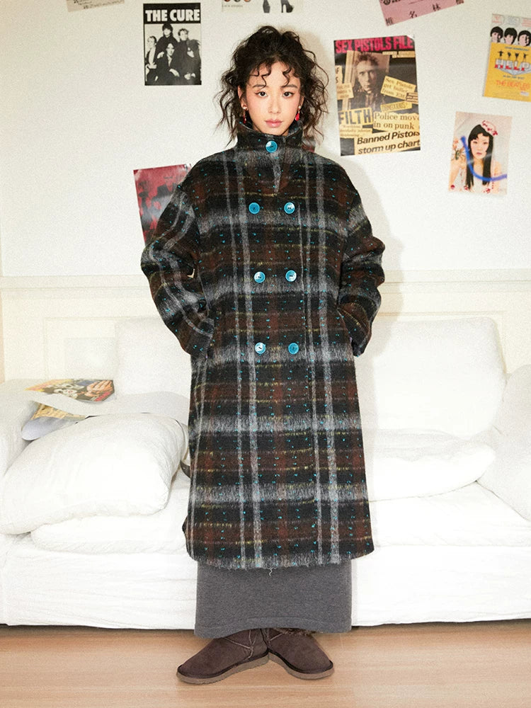 化学少女 | PLAID TWEED WINTER COAT【ID:TN00167】
