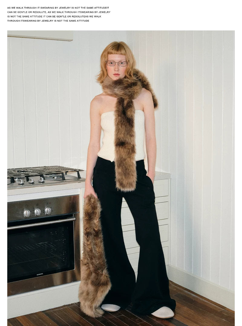 TRIA SELECT | CHIC PLUSH SCARF FOR WINTER【ID:TN00130】
