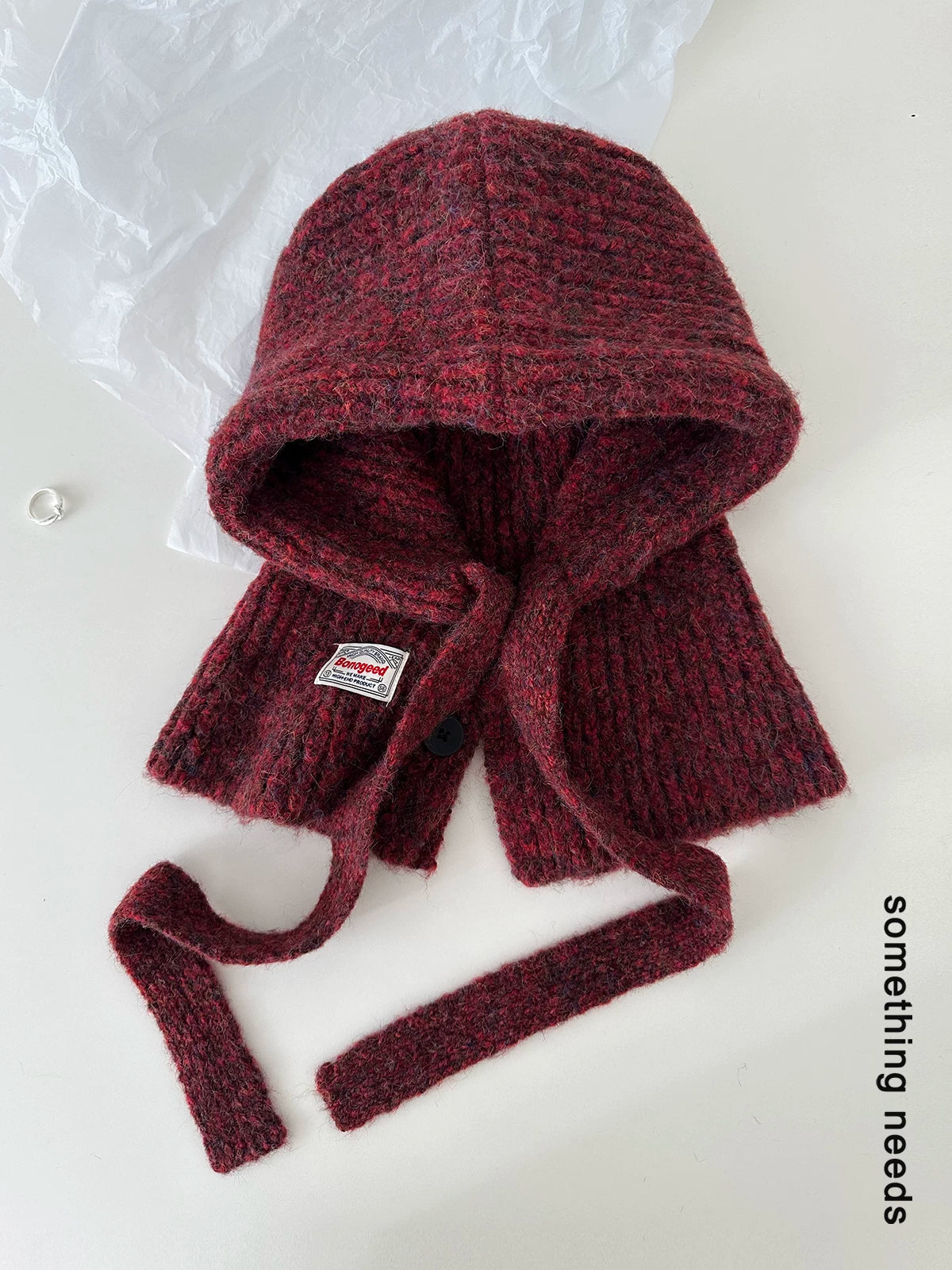 TRIA SELECT | WINTER KNIT BALACLAVA HAT【ID:TN00074】