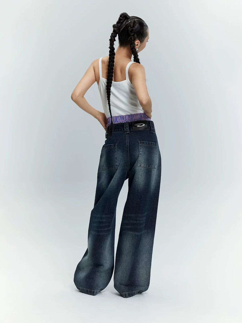 FUNKYFUN | FUNKY PLEATED STRAIGHT JEANS【ID:TN00178】