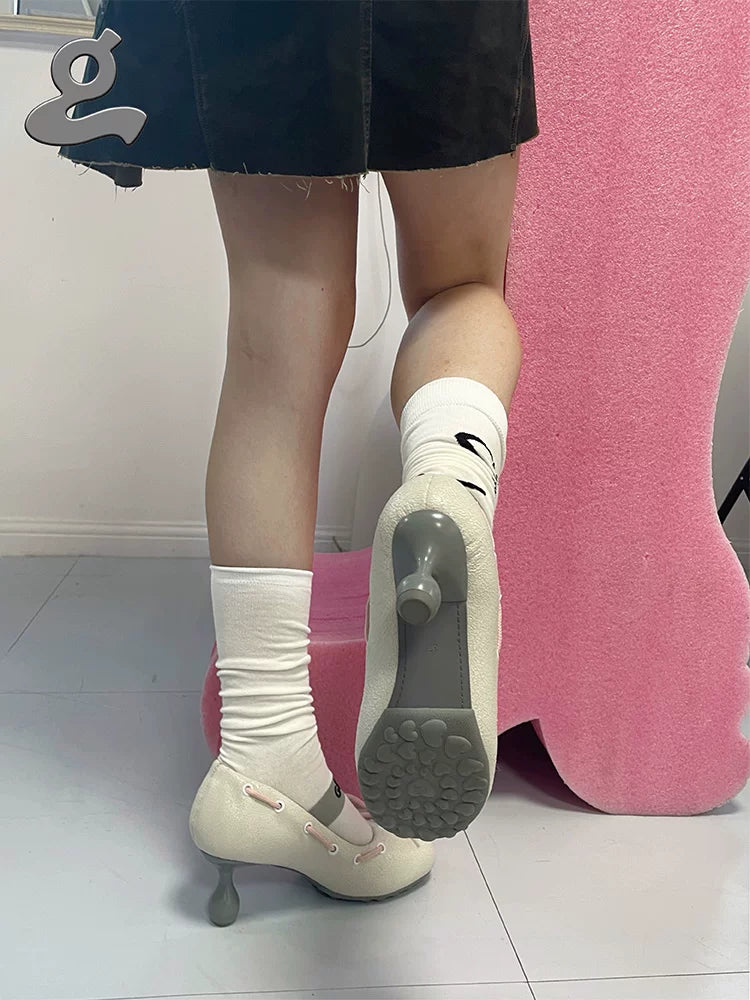 BALLET HIGH HEEL BOW SHOES