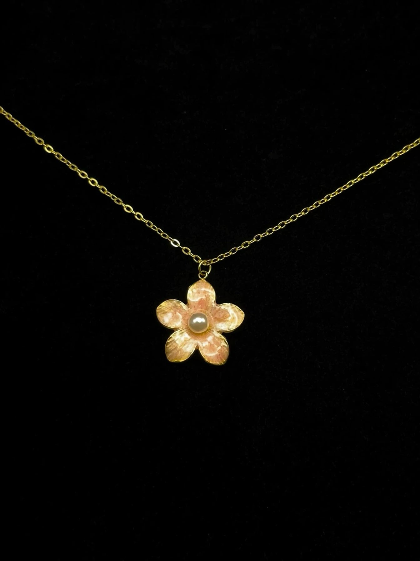 CHERRY BLOSSOM VINTAGE PEARL NECKLACE