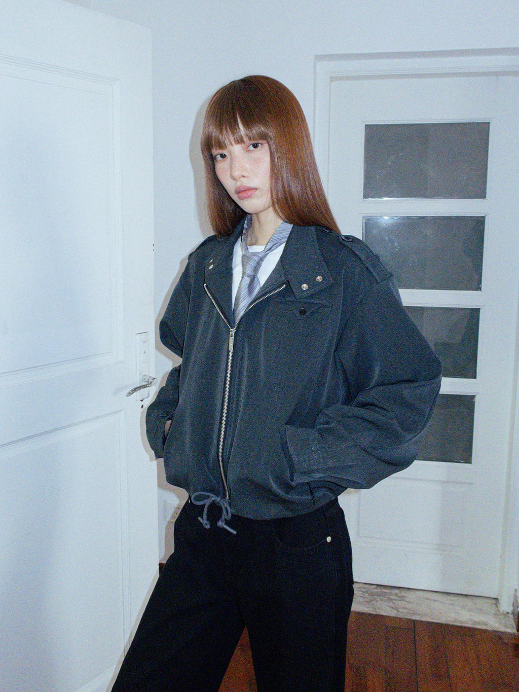 FUNKYFUN | WIDE-LEG DRAWSTRING BLAZER JACKET【ID:TN00203】