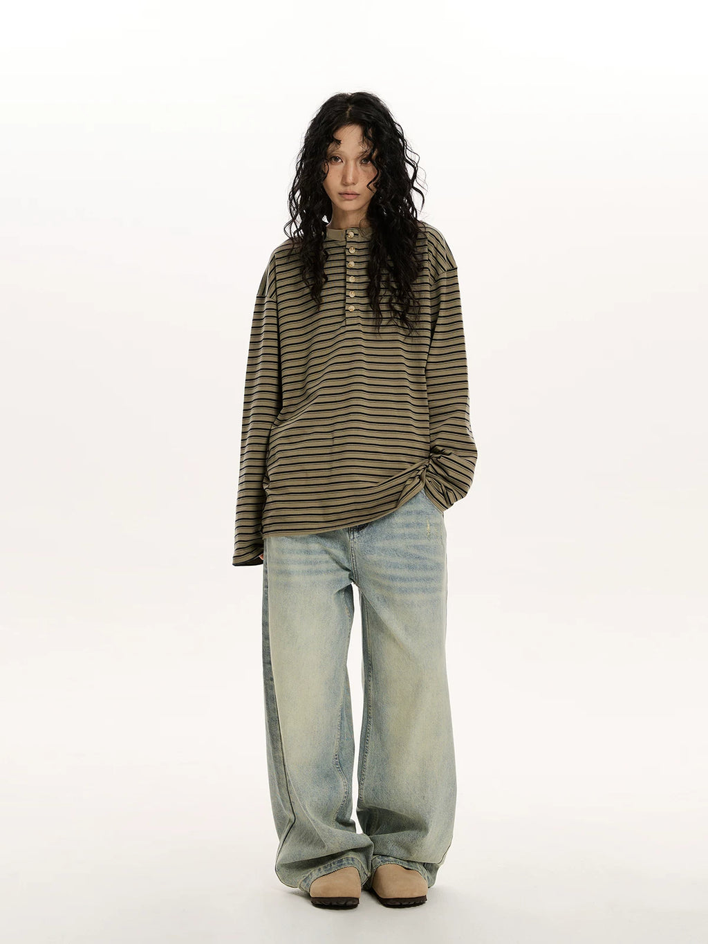RETRO STRIPED LONG SLEEVE SHIRT
