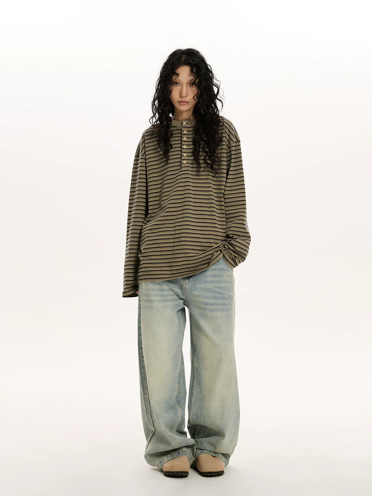 RETRO STRIPED LONG SLEEVE SHIRT