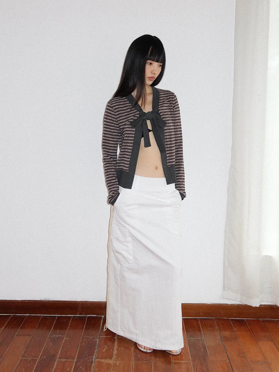 FUNKYFUN | STRIPED FLOWER KNIT CARDIGAN【ID:TN00200】