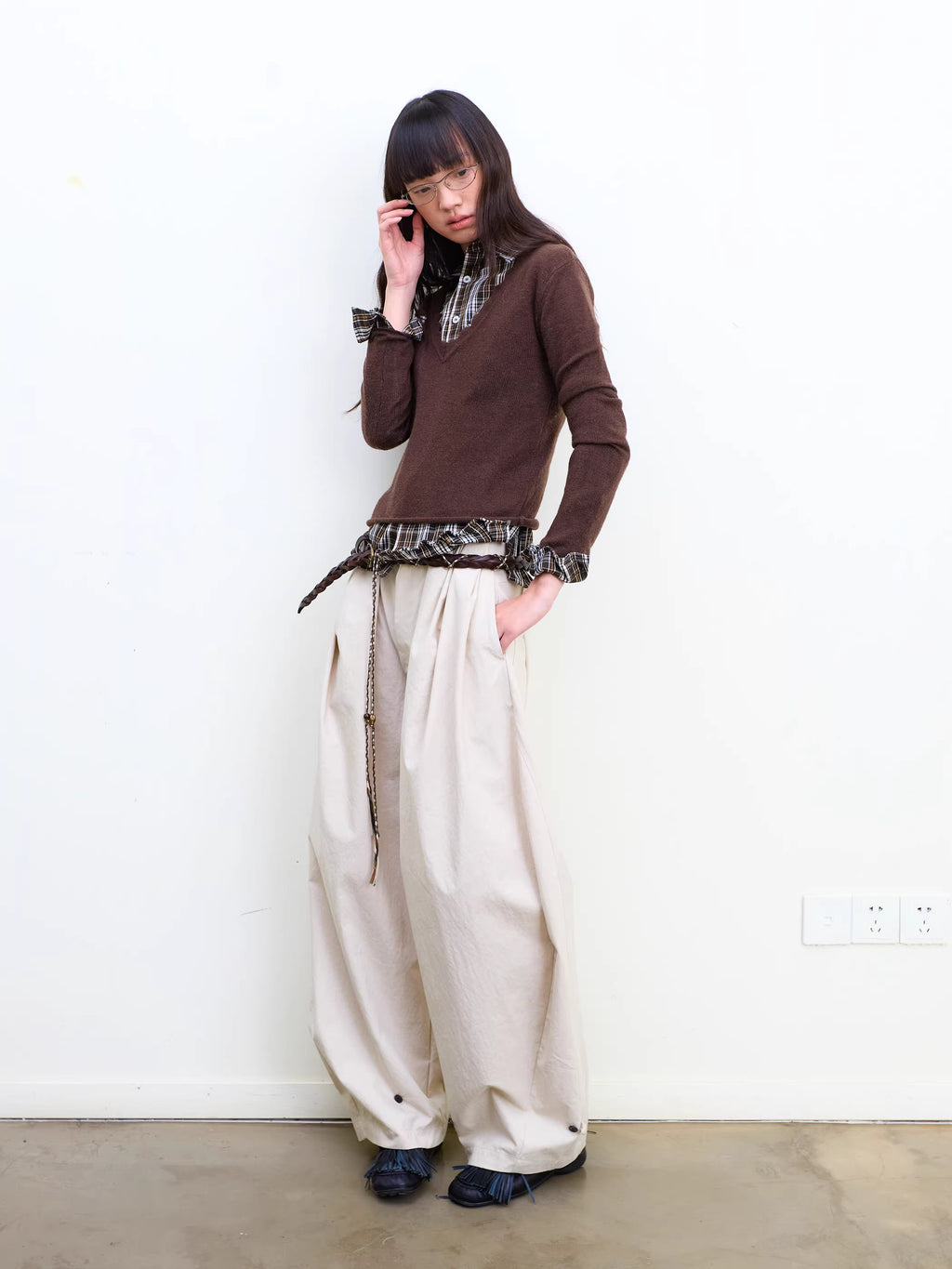 Lantern Trousers in Khaki or Soft Sand