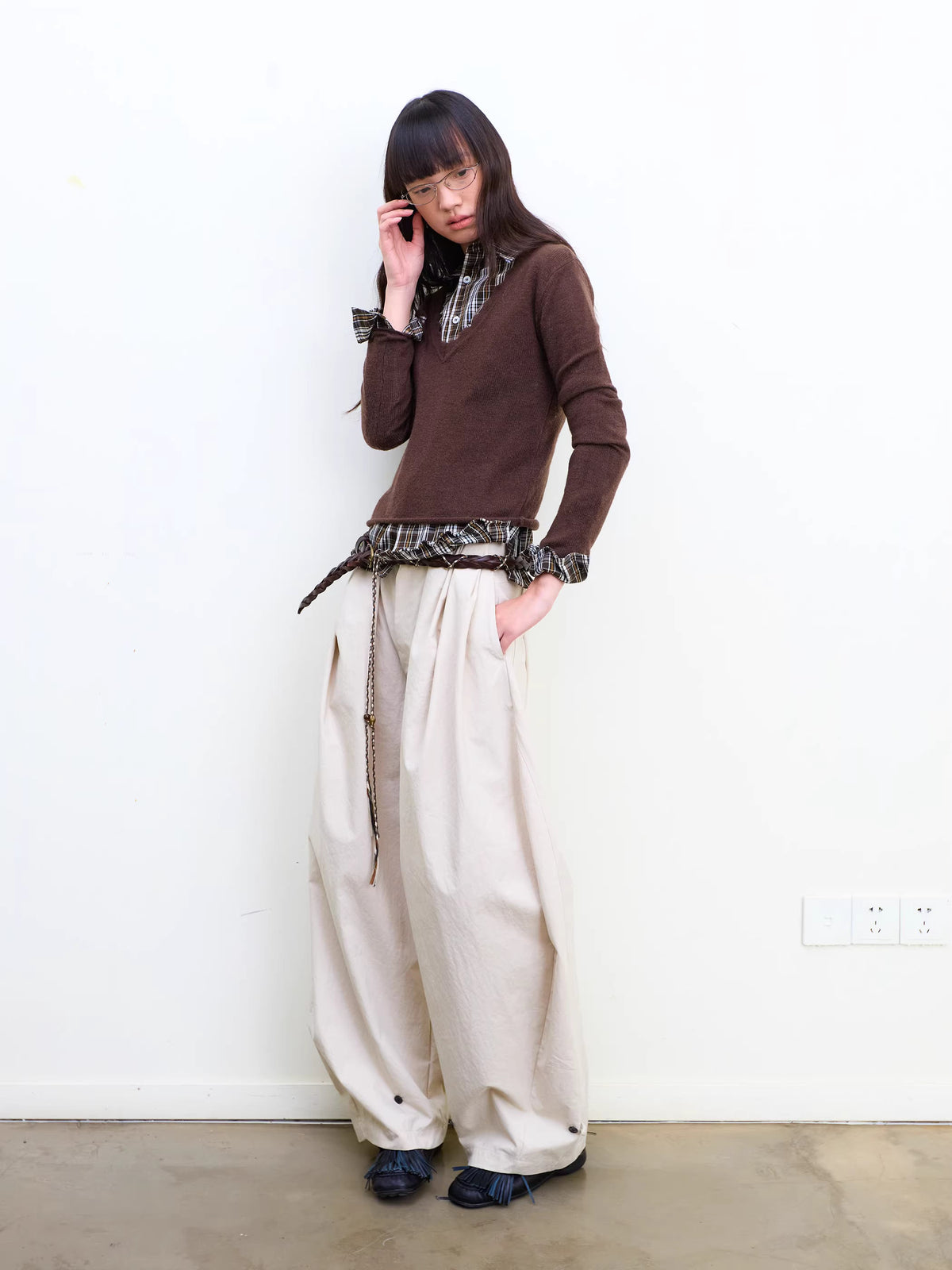 Lantern Trousers in Khaki or Soft Sand