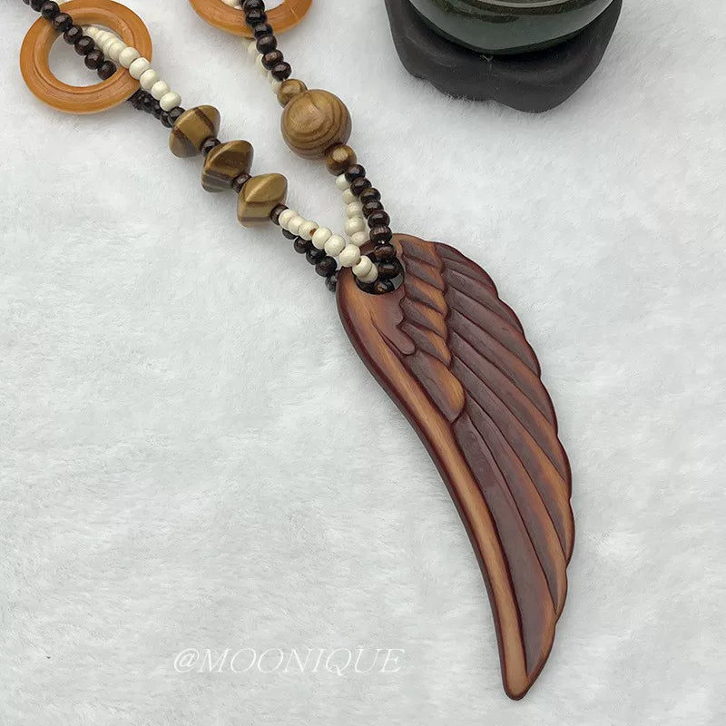 BOHEMIAN WOODEN STAR NECKLACE
