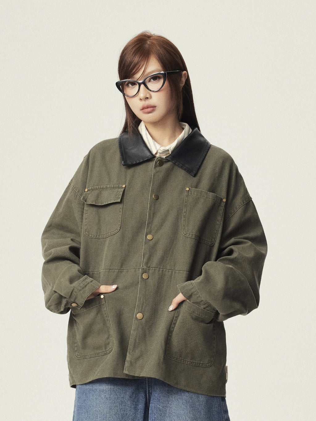 RETRO WORKWEAR LEATHER JACKET