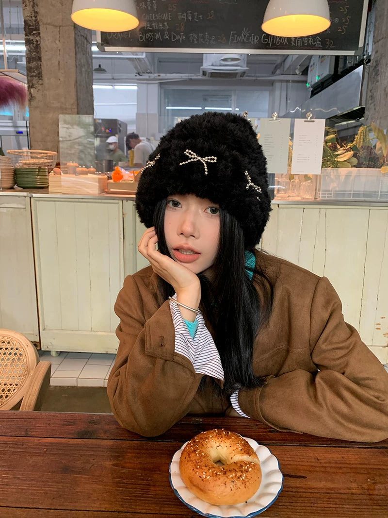 TRIA SELECT | WINTER PLUSH KNITTED HAT【ID:TN00081】