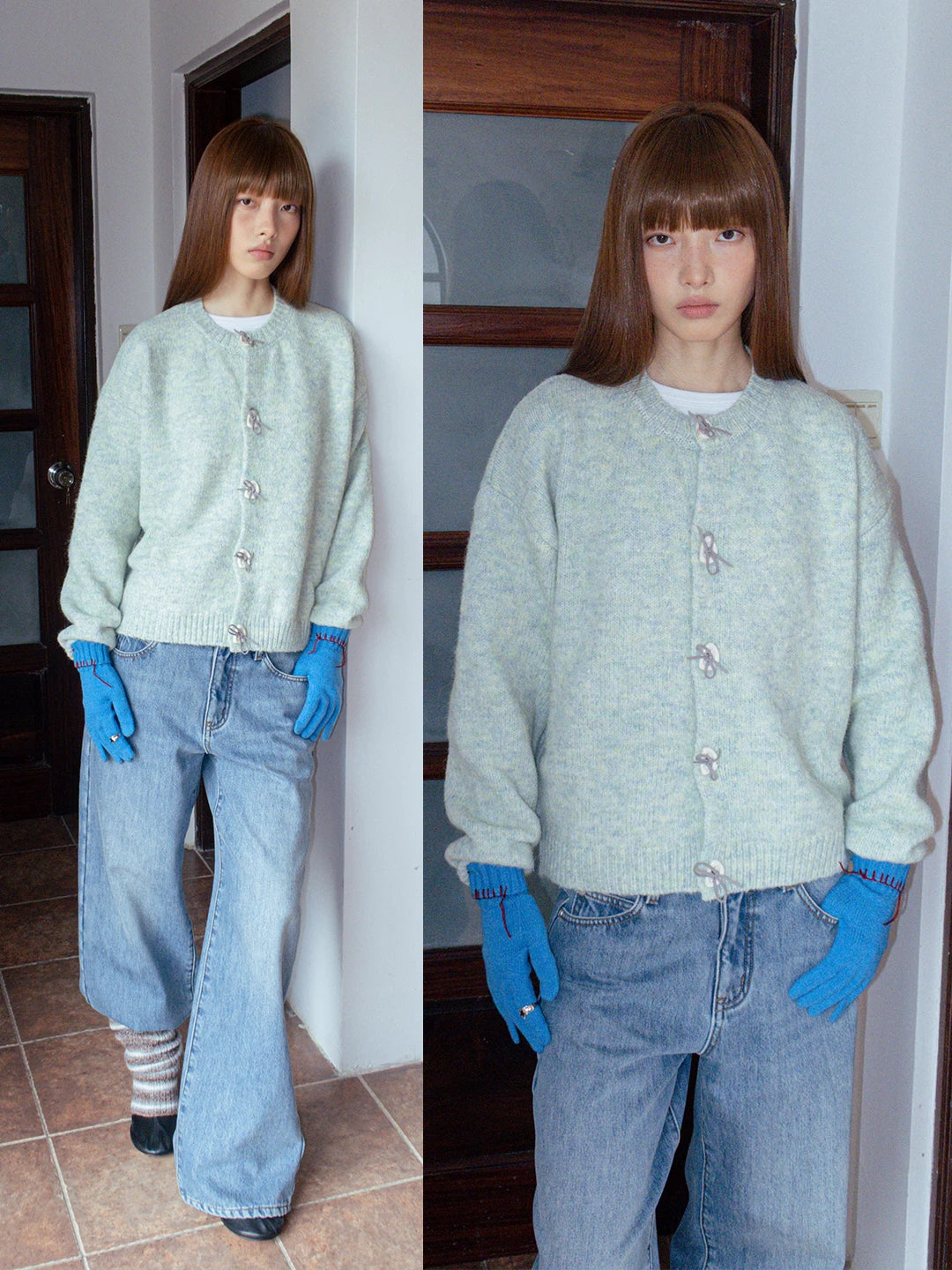 FUNKYFUN | COLORFUL KNIT CARDIGAN SWEATER【ID:TN00170】