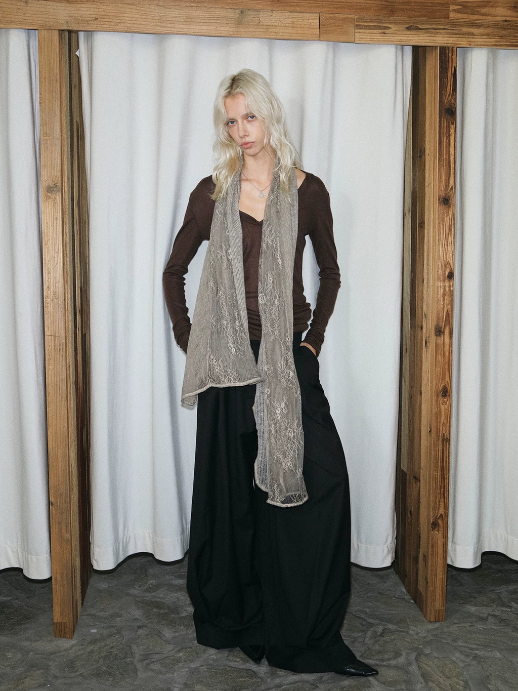 TRIA SELECT | FLORAL LACE SCARF SHAWL【ID:TN00131】