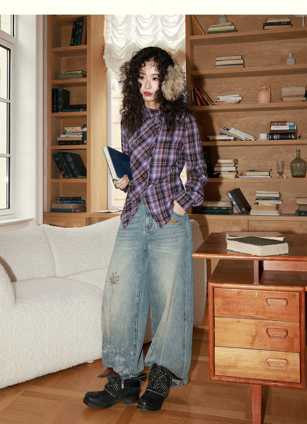 化学少女 | PLAID LONG SLEEVE SHIRT【ID:TN00161】
