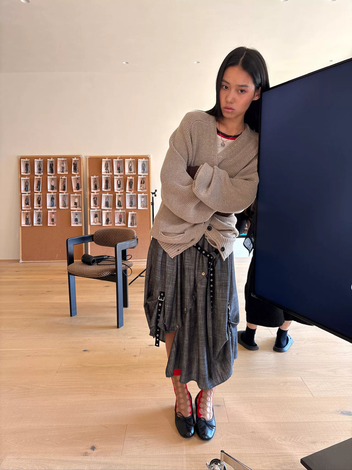 Deconstructed Harness Midi Skirt