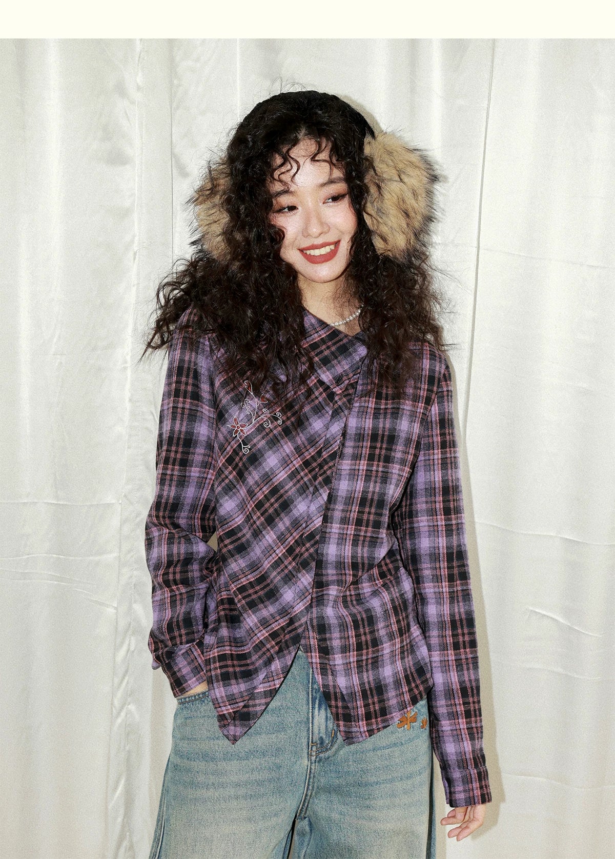 化学少女 | PLAID LONG SLEEVE SHIRT【ID:TN00161】