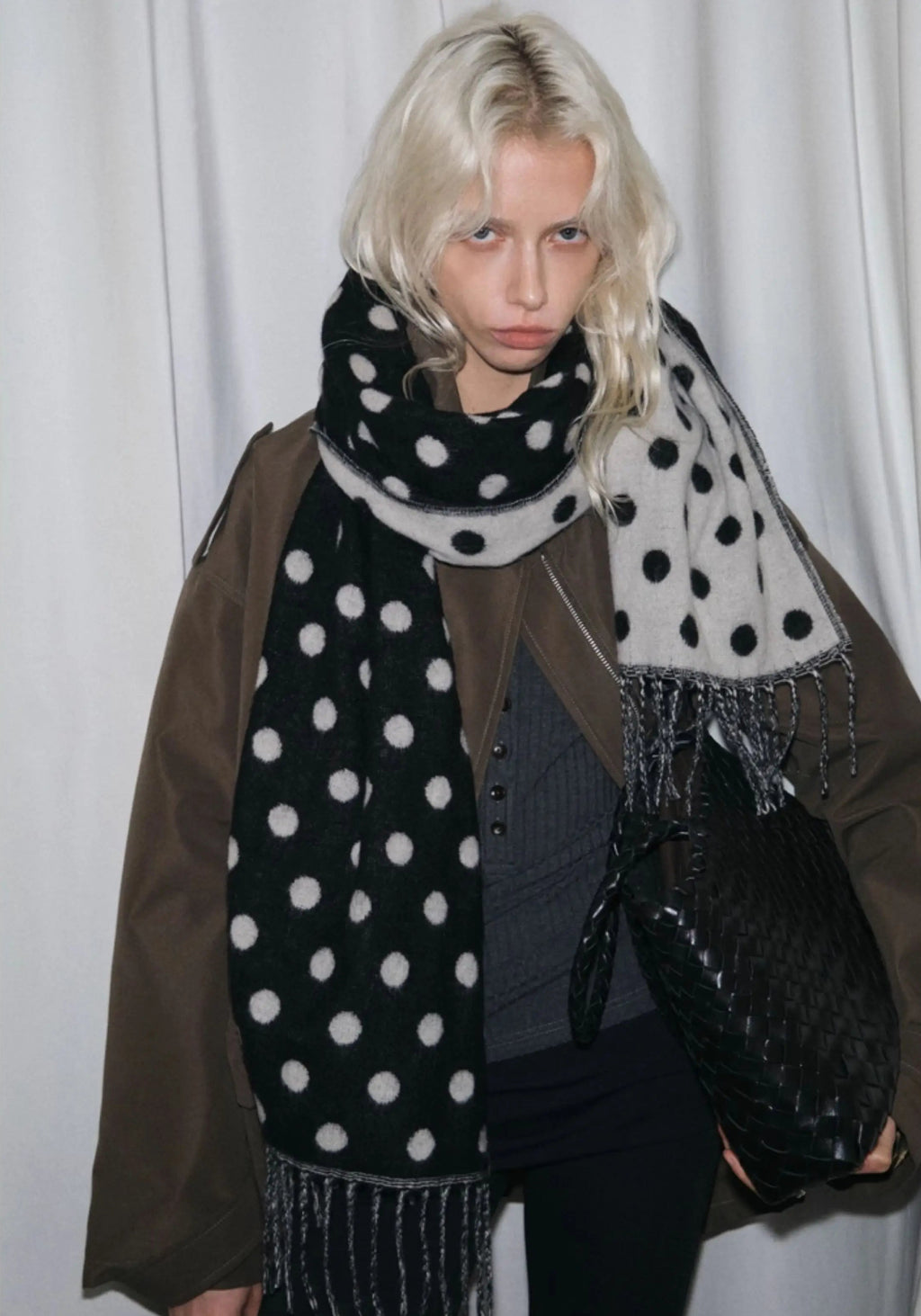 TRIA SELECT | CLASSIC POLKA DOT SCARF【ID:TN00128】