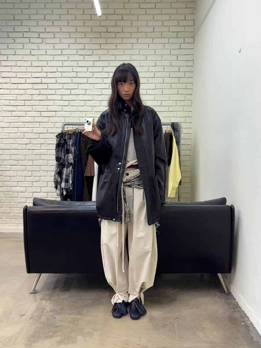 Lantern Trousers in Khaki or Soft Sand