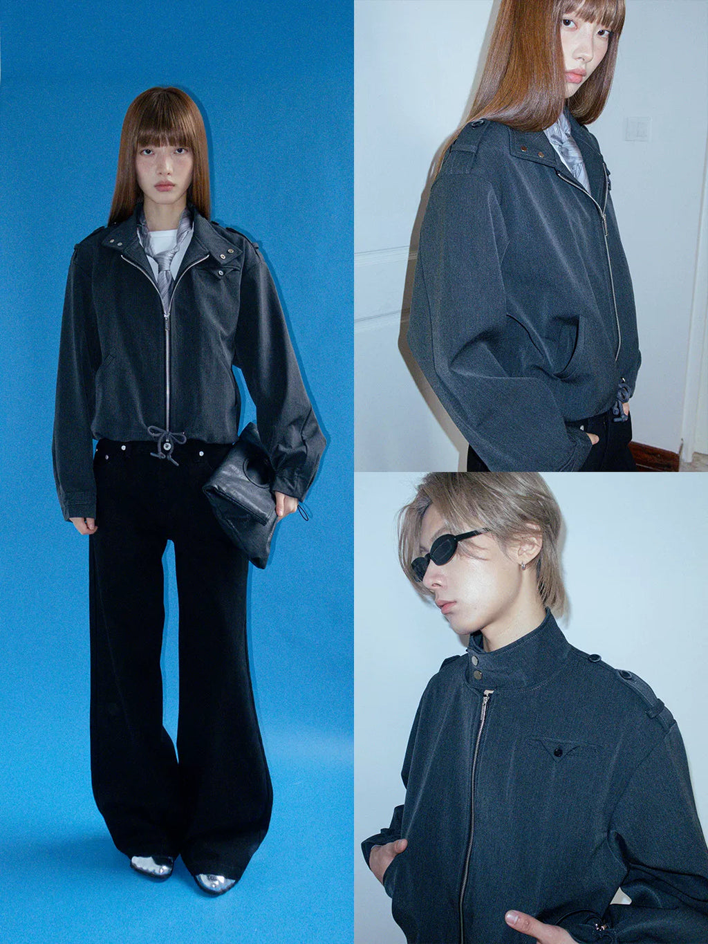 FUNKYFUN | WIDE-LEG DRAWSTRING BLAZER JACKET【ID:TN00203】