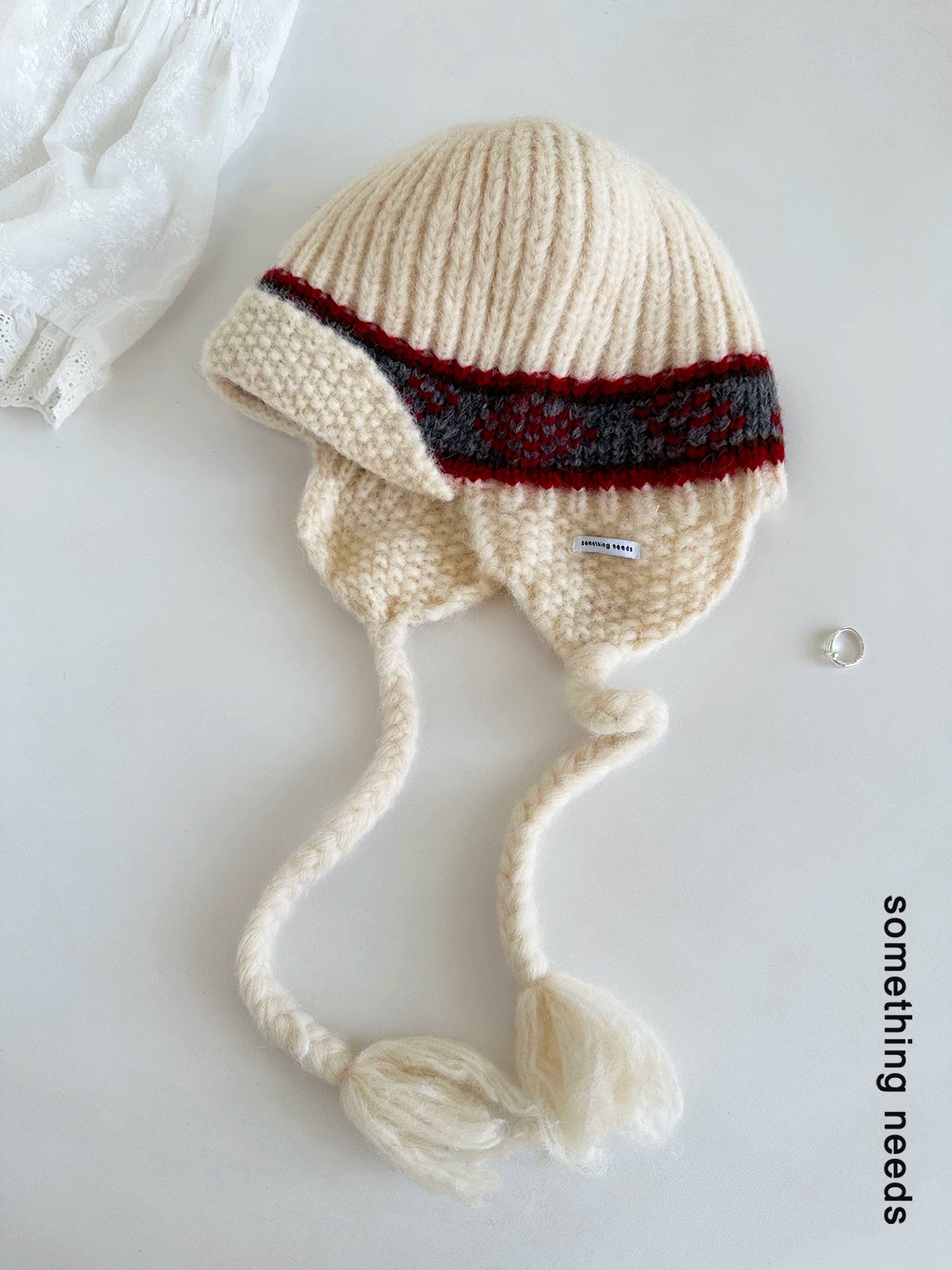 TRIA SELECT | WINTER FAIR ISLE WOOL CAP【ID:TN00073】