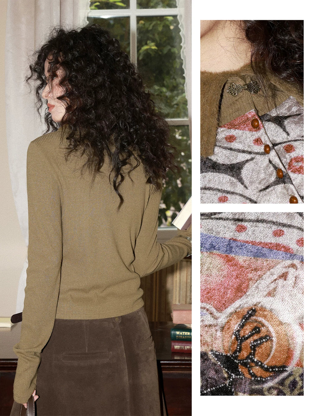 化学少女 | CASHMERE KNIT LONG SLEEVE TOP【ID:TN00162】