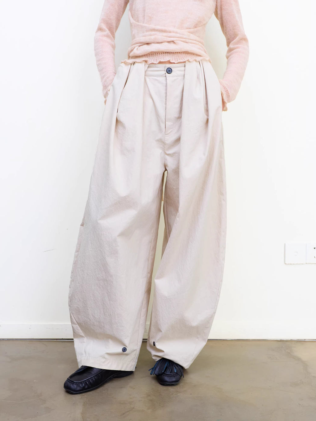 Lantern Trousers in Khaki or Soft Sand