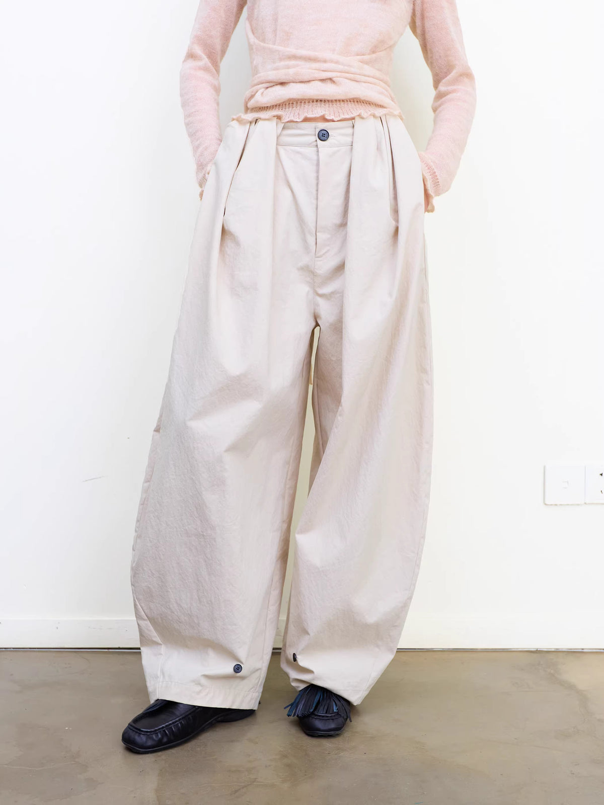 Lantern Trousers in Khaki or Soft Sand