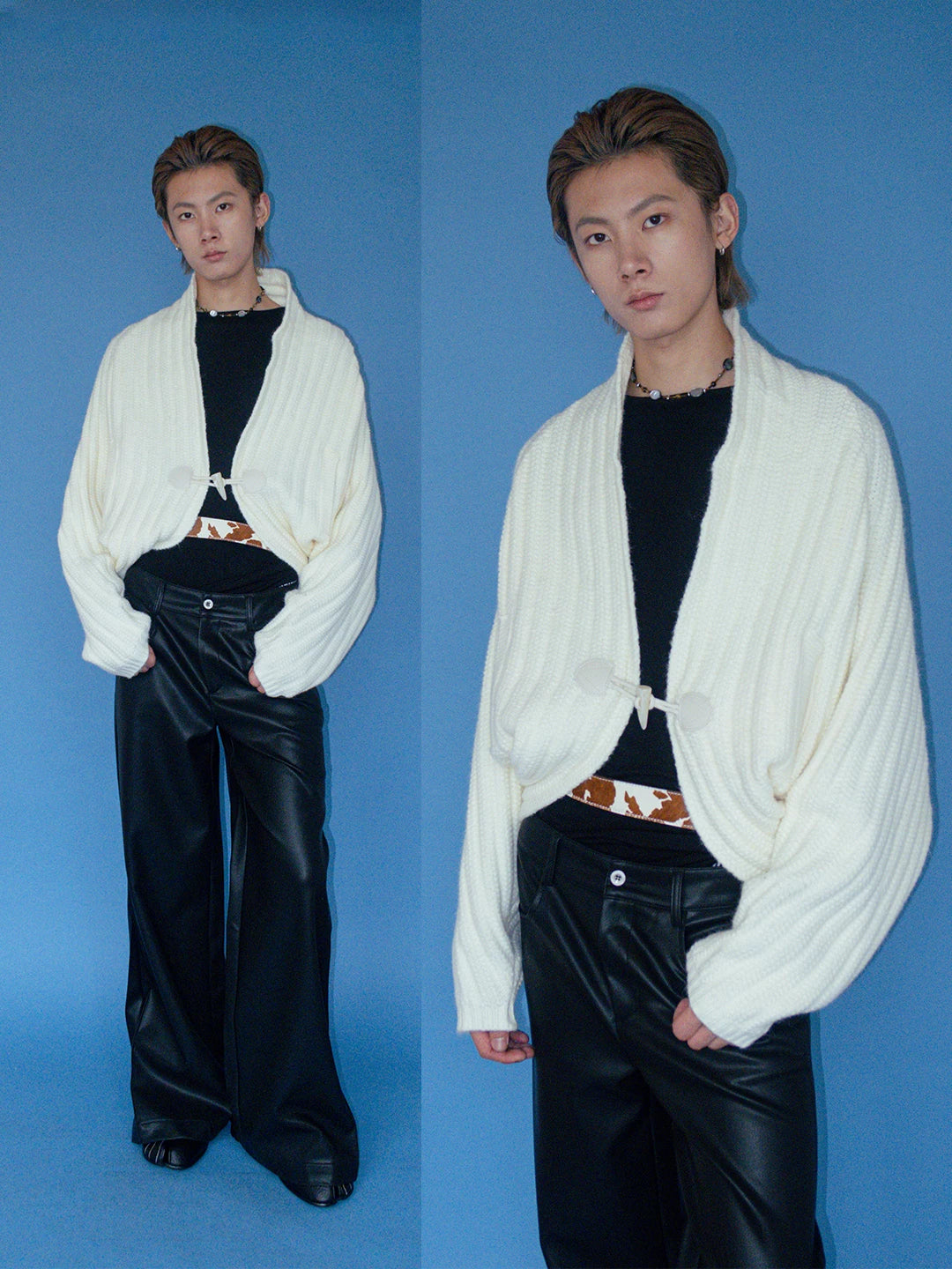 FUNKYFUN | CHUNKY KNIT BATWING SWEATER COAT【ID:TN00183】