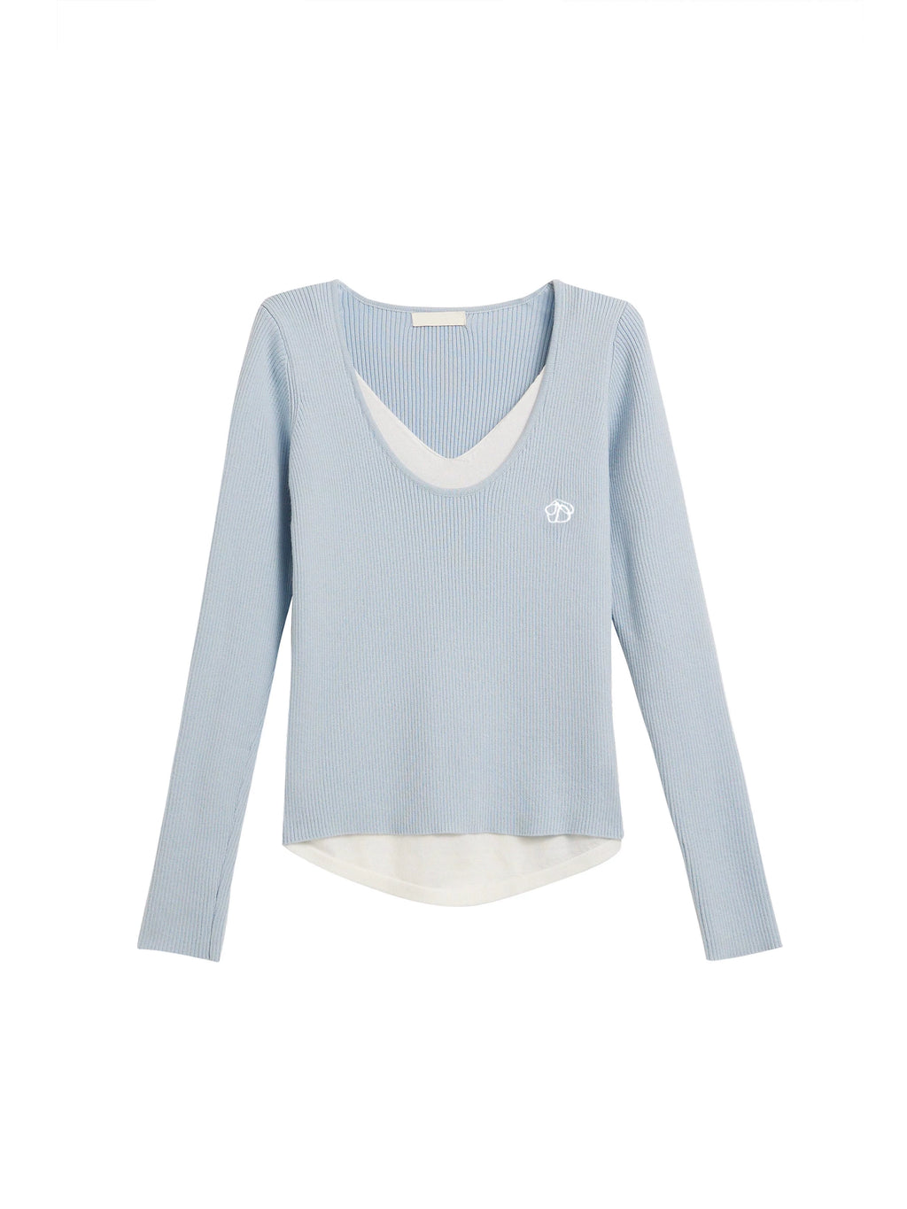 SLIM FIT BLUE KNIT SWEATER