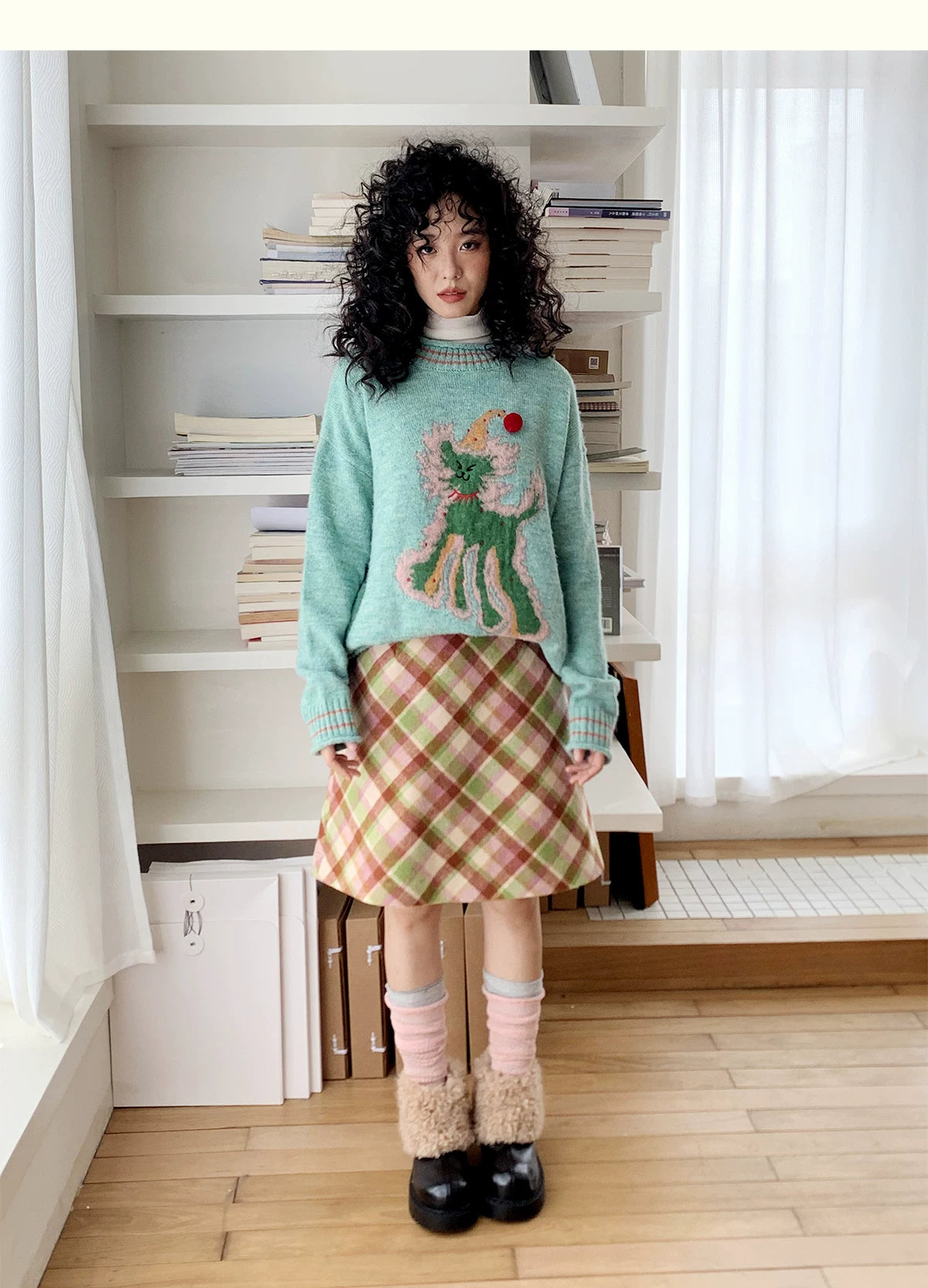 化学少女 | PLAID A-LINE SKIRT【ID:TN00157】