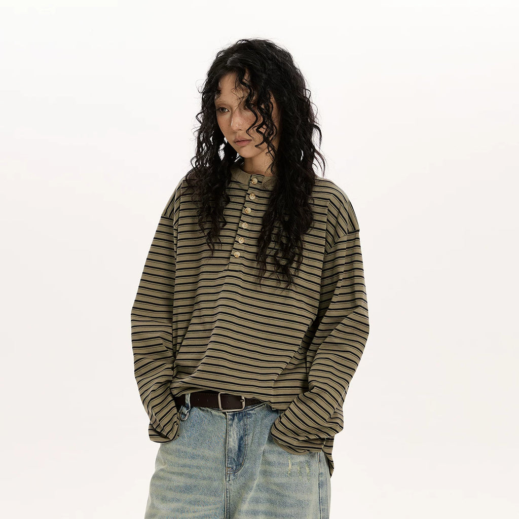 RETRO STRIPED LONG SLEEVE SHIRT