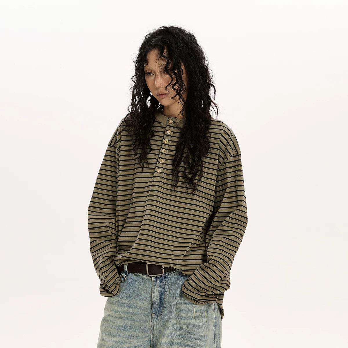 RETRO STRIPED LONG SLEEVE SHIRT