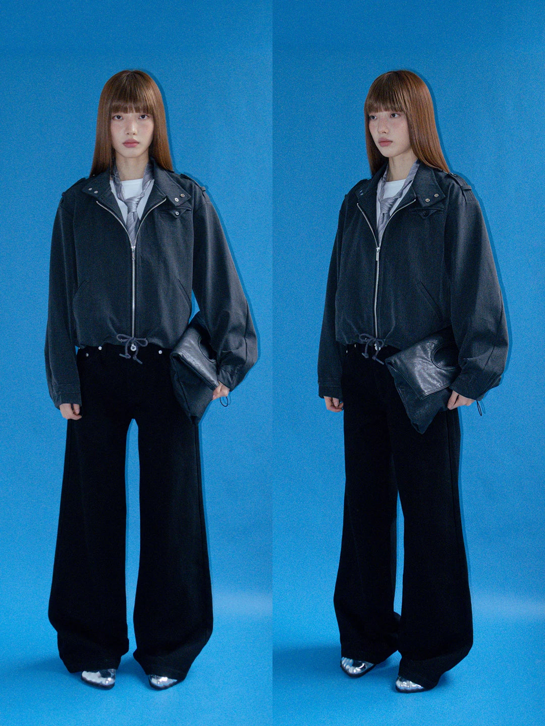 FUNKYFUN | WIDE-LEG DRAWSTRING BLAZER JACKET【ID:TN00203】