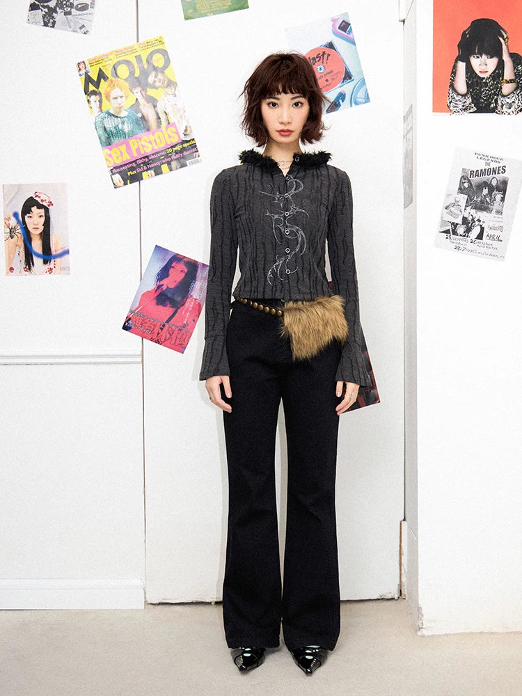 化学少女 | HIGH WAIST STRETCH JEANS【ID:TN00146】