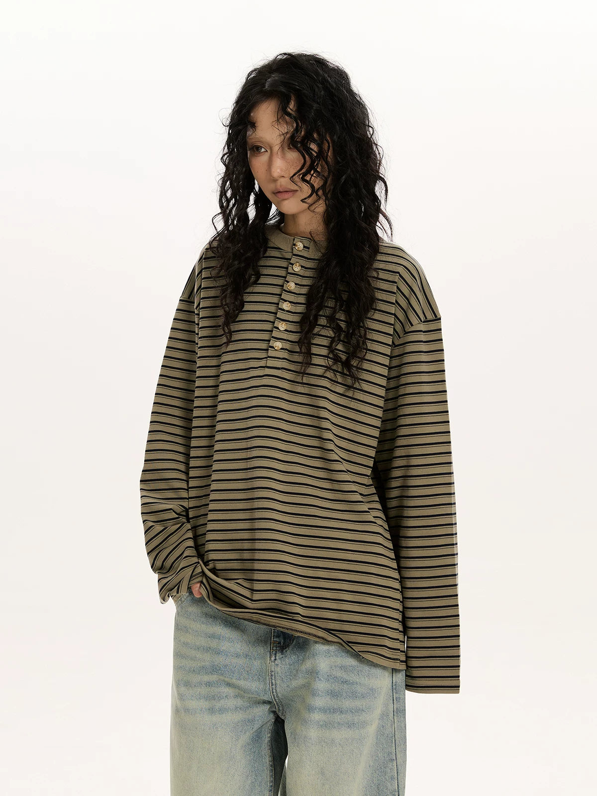 RETRO STRIPED LONG SLEEVE SHIRT