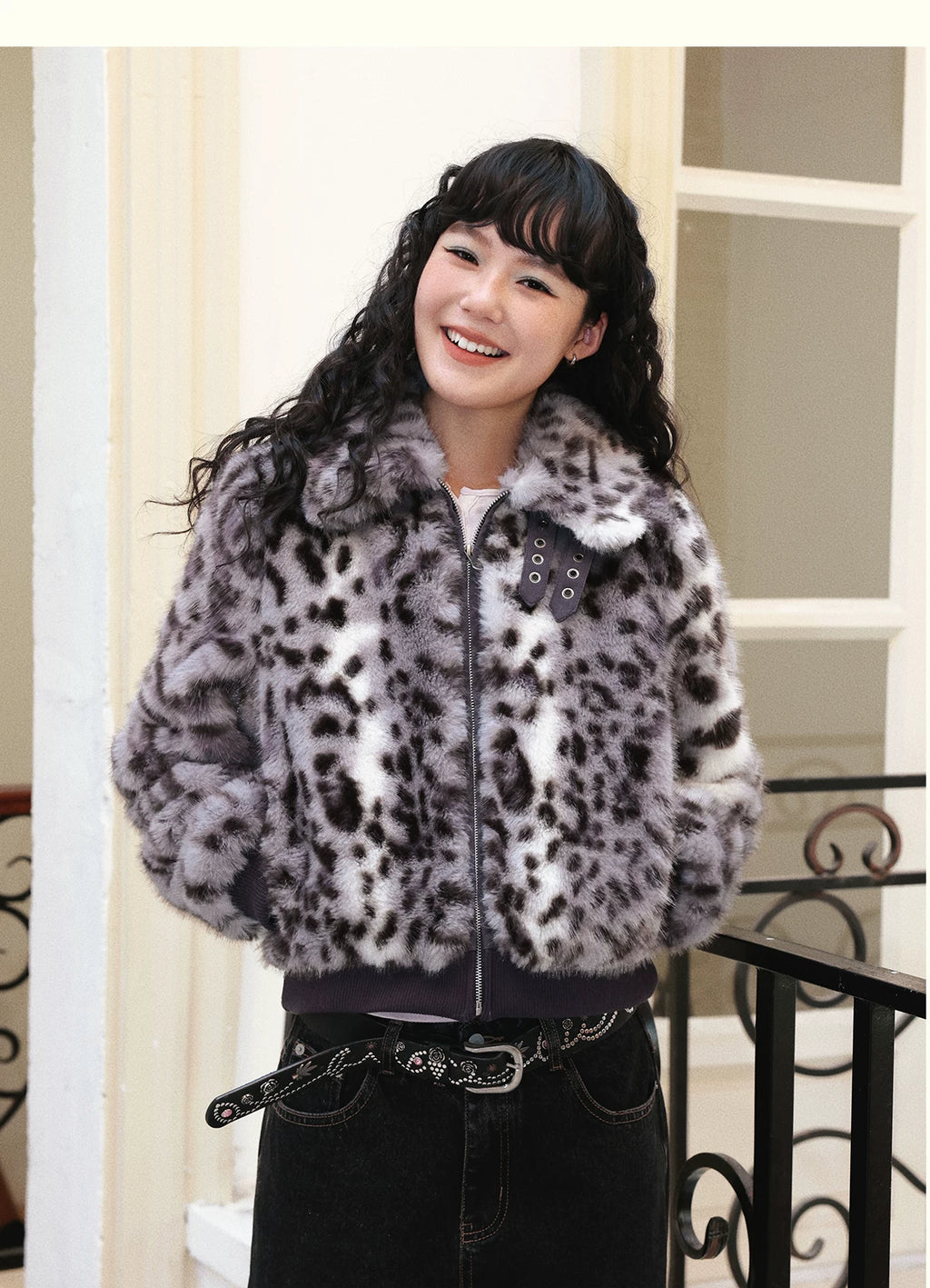 化学少女 | RETRO LEOPARD FUR JACKET【ID:TN00150】