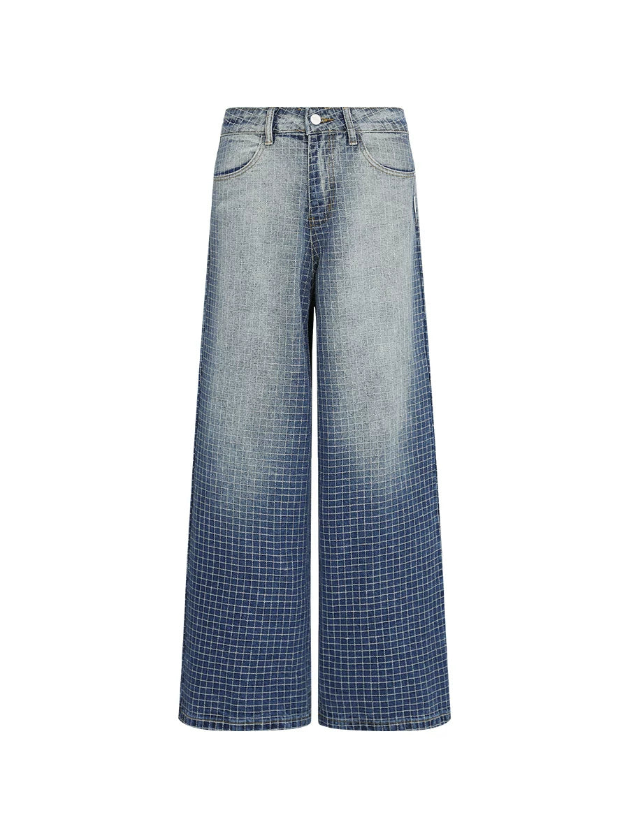 FUNKYFUN | GRADIENT BLUE STRAIGHT LEG JEANS【ID:TN00169】
