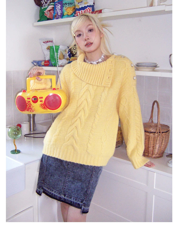 化学少女 | SLOUCHY WOOL MOHAIR SWEATER【ID:TN00147】