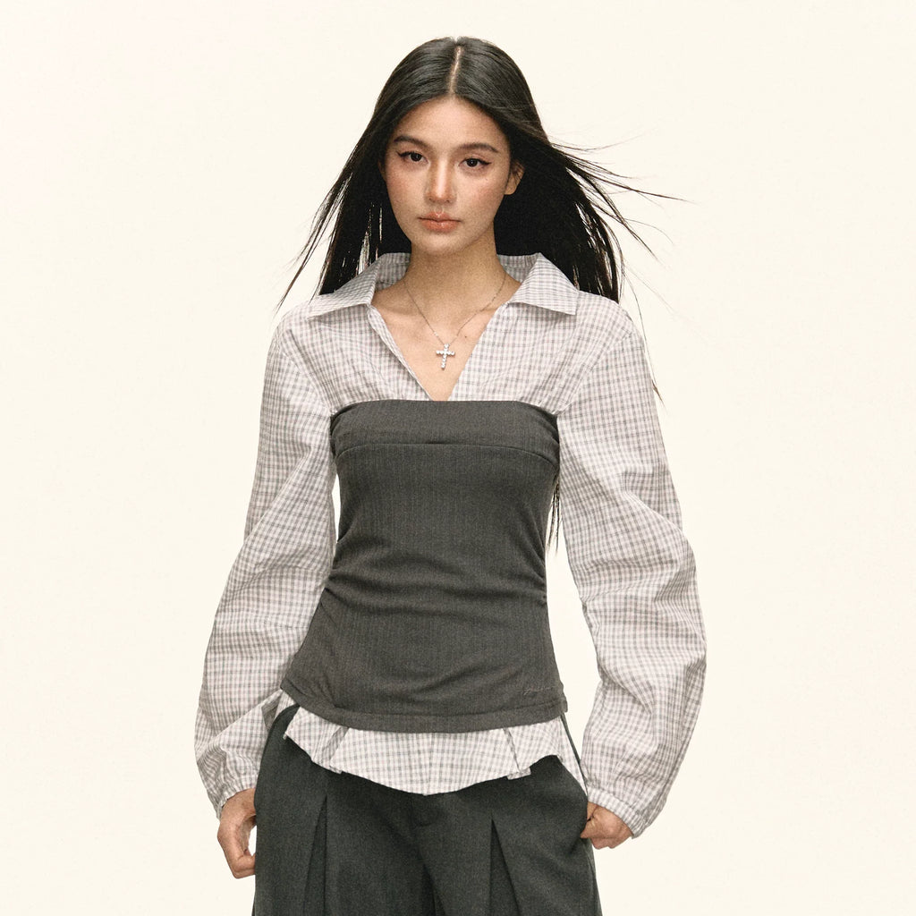 Grayish White Top