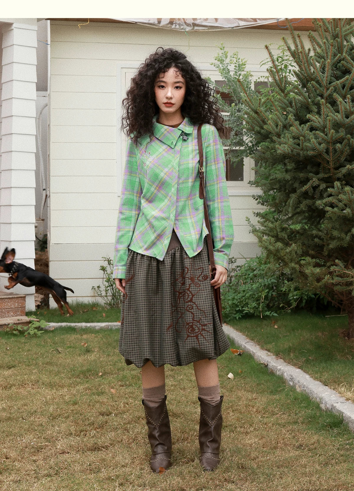 化学少女 | PLAID LONG SLEEVE SHIRT【ID:TN00161】