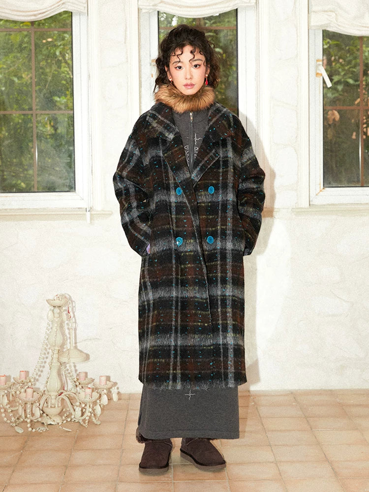 化学少女 | PLAID TWEED WINTER COAT【ID:TN00167】