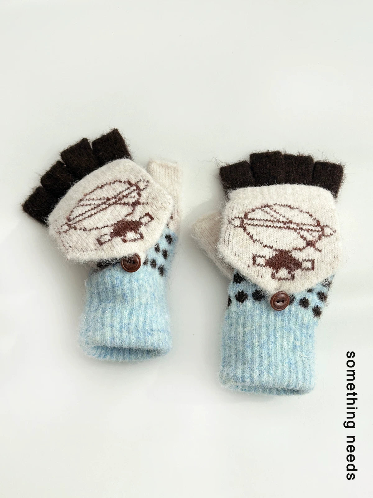 TRIA SELECT | TOUCHSCREEN KNIT FLIP-FLOP GLOVES【ID:TN00140】